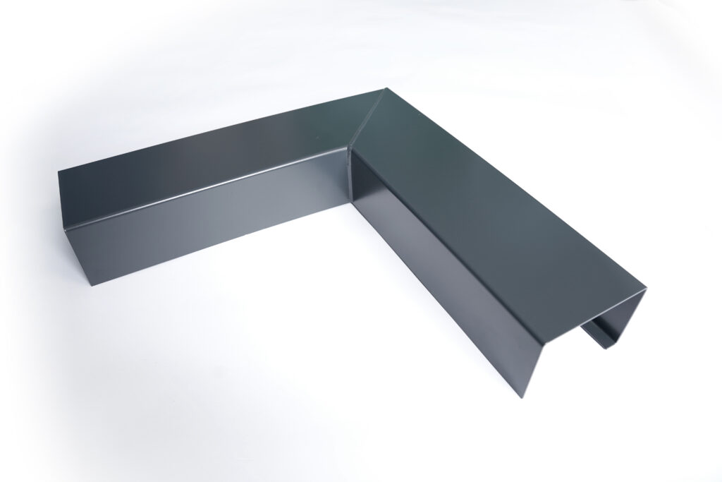 Image of isolated aluminium guttering